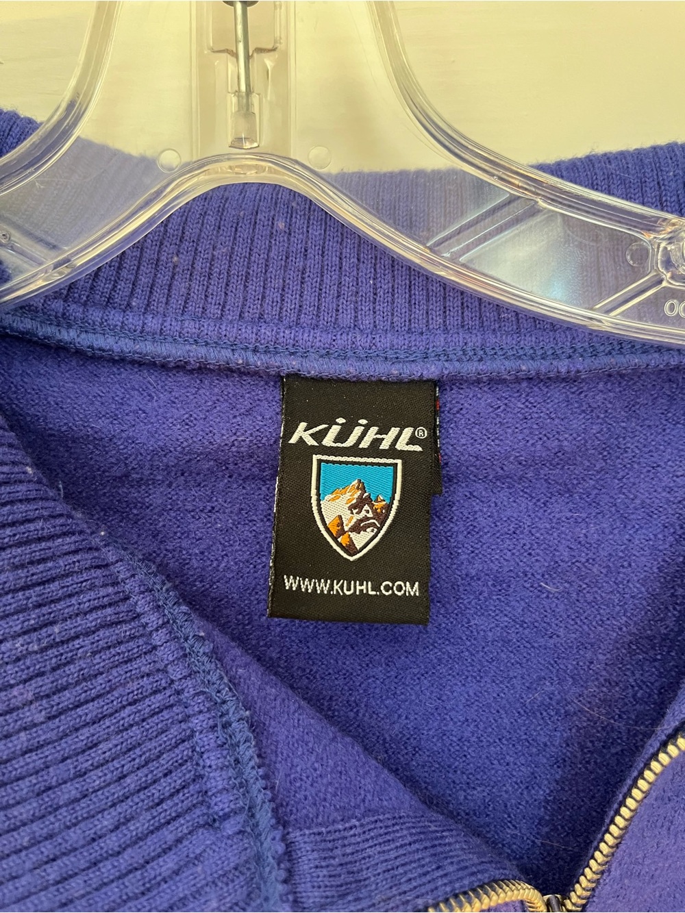 Kuhl Large Women's Purple Asymmetrical Zip Sweater Merino Wool - Picture 5 of 6